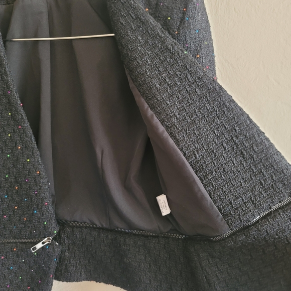 Anthropologie, Funktional Blazer, Black with Neon‎ Dot Accents,  Size Small - Picture 4 of 7